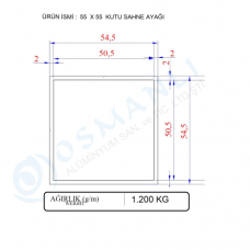 55  X 55  KUTU SAHNE AYAĞI